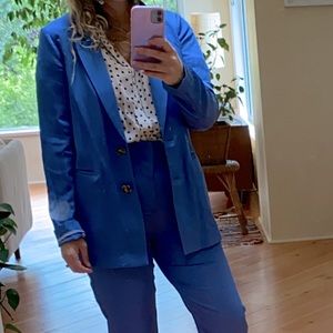 Scotch and Soda Blue Linen Blend Suit Sz S